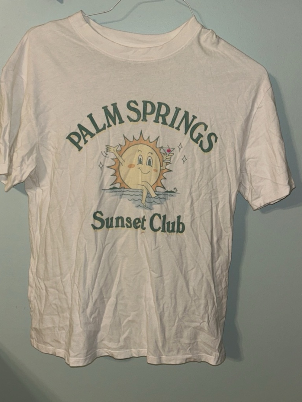 Abercrombie & Fitch White Palm Springs Sunset Club Graphic Tee